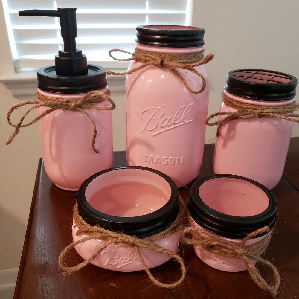 New Bathroom mason jar decor